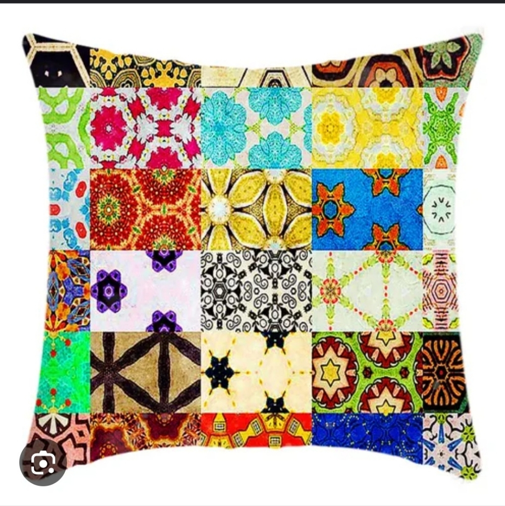 New 17 ×17.5 Decorative Patwatch Multicolor Pillow Cover with Zipper Set of 2